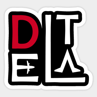 DELTA Aviation Phonetic Alphabet Pilot Airplane Sticker